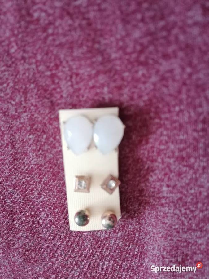 Kolczyki wkręty zestaw 3 par Łódź