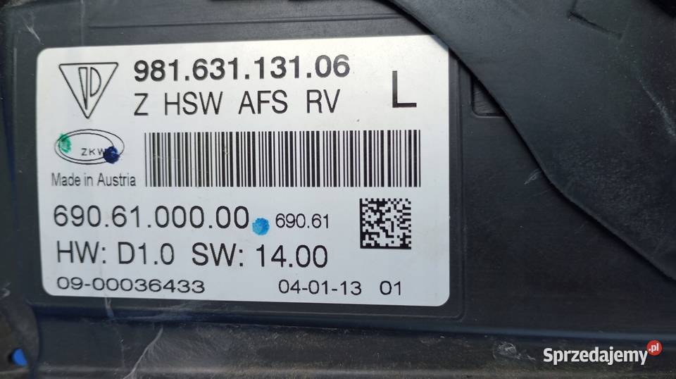 LAMPA LEWY PRZÓD XENON EU PORSCHE 981 BOXSTER Nowy Tomyśl