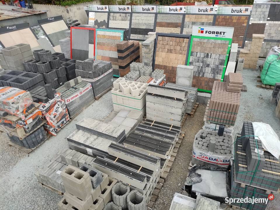 Blok betonowy 1045 palisada mur płot ogrodzenie Myślenice