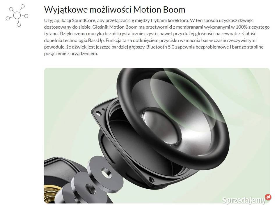 Głośnik przenośny SoundCore Motion Boom nowy Dęblin