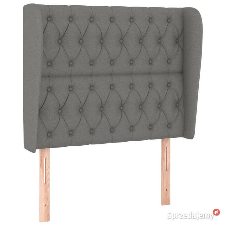 Zagłówek uszak ciemnoszary 93x23x118128 tkanina sprzedam