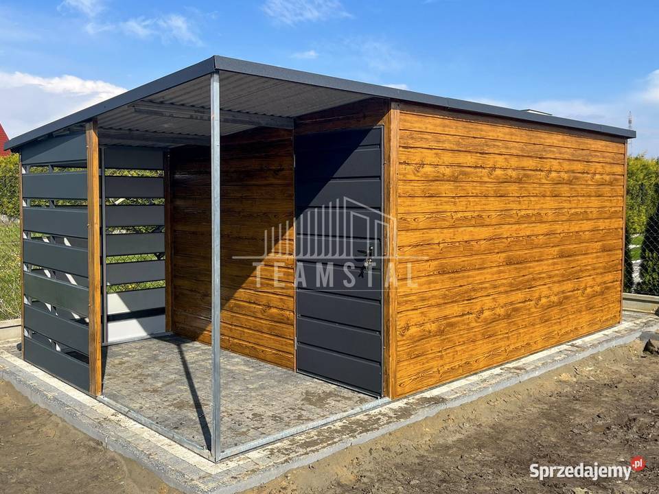 Schowek Domek Ogrodowy 4x3m wiata 15m Drzwi Oświęcim