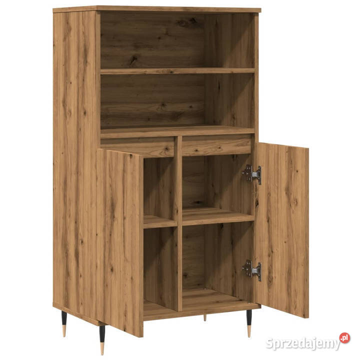 Wysoka szafka brązowy dąb 60x36x110 WM857459 Warszawa