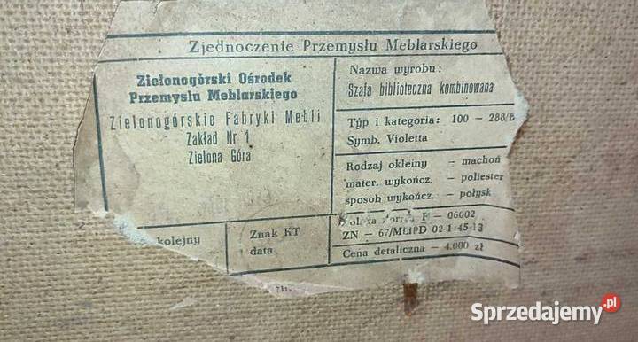 Komplet mebli Violetta PRL lata 70