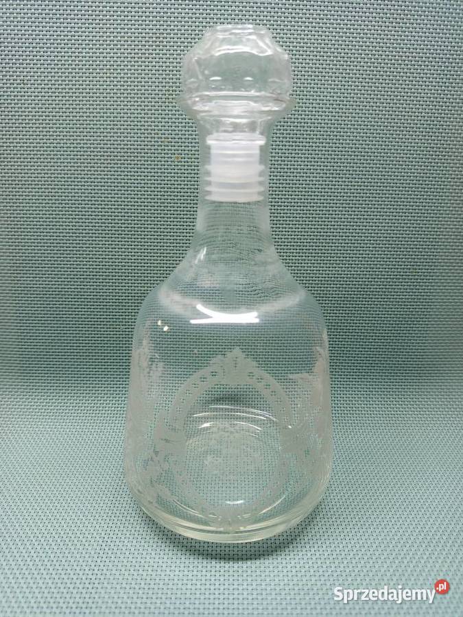 PIĘKNA Antyczna grawerowana szklana KARAFKA w mazowieckie Warszawa