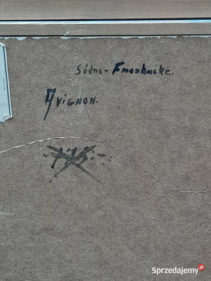 Uliczka AVIGNON obraz olejny deska sygnowany