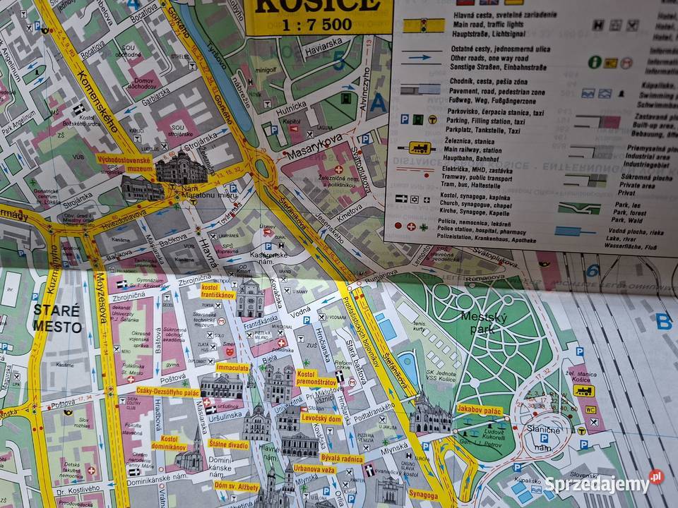 Kosice Slovensky Koszyce Słowacja mapa inf przewodnik Mapy i przewodniki Kraków
