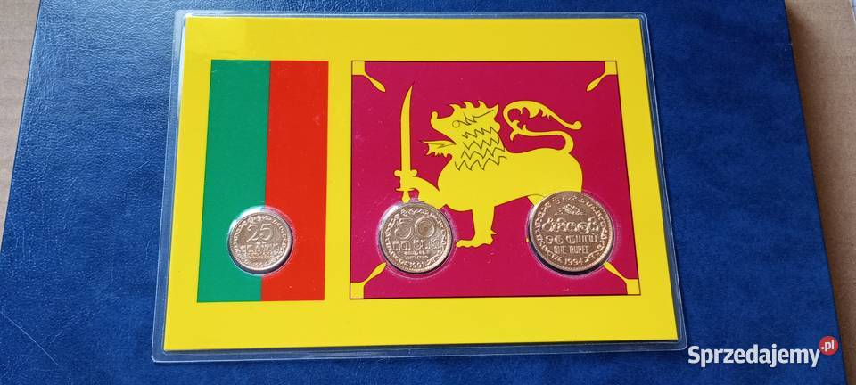 Stare monety Set 1991 1994 Sri Lanka kolor złota Lesko
