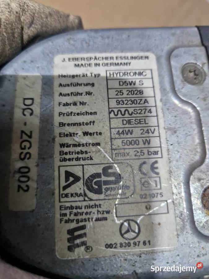Ogrzewanie postojowe Eberspacher Webasto dolnośląskie Lubań