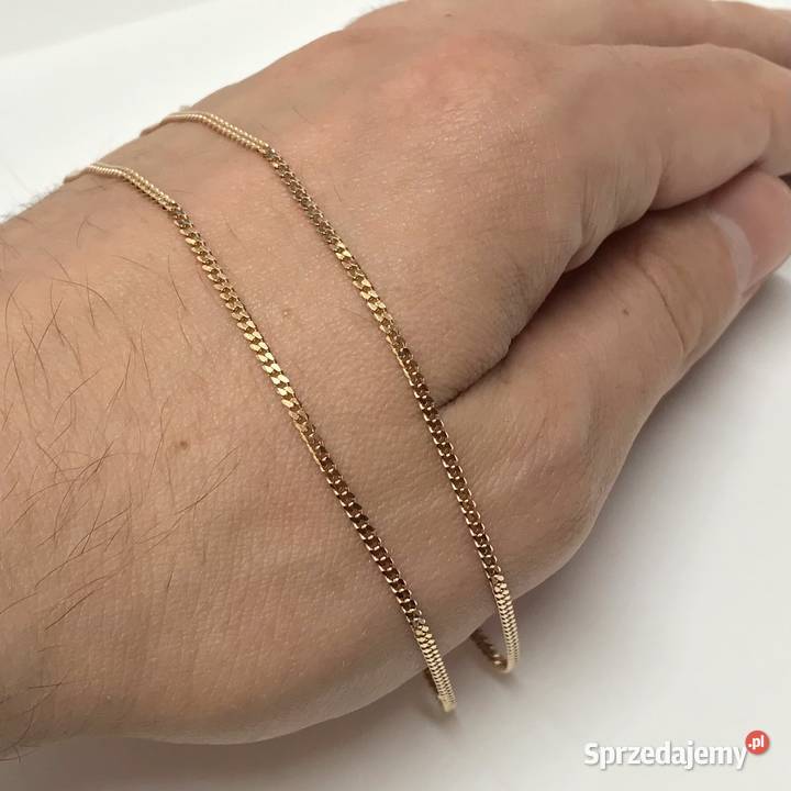 Złoty ŁAŃCUSZEK damski 14K cudowna PANCERKA 50 Warszawa