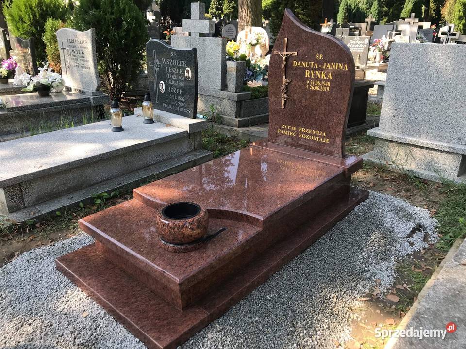 NAGROBEK POMNIK GRANIT VANGA Z MONTAŻEM BRYLA dolnośląskie Konary