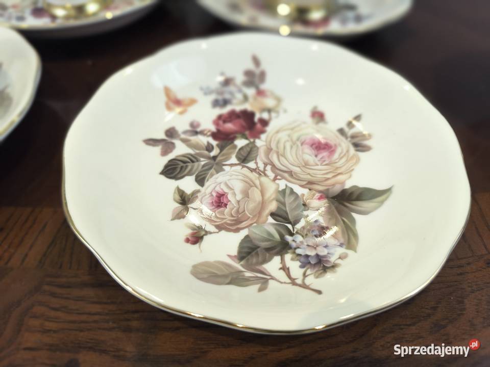 Piękny zestaw porcelany kawowo herbaciany 6 Łódź sprzedam