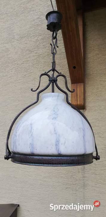 Lampa wisząca duża szklana metaloplastyka metal Garwolin sprzedam
