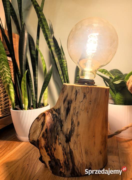 Drewniana lampka handmade Płock