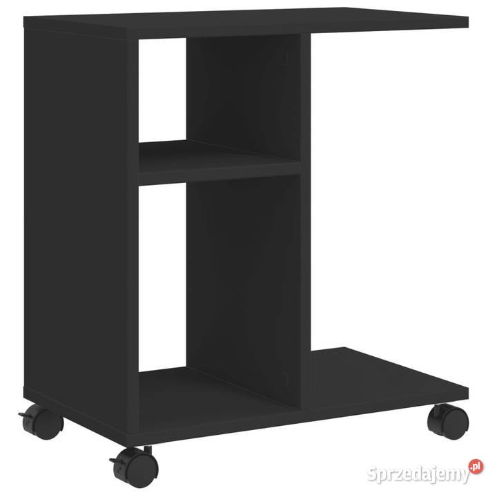 Stolik boczny na kółkach czarny 50x30x55 Warszawa