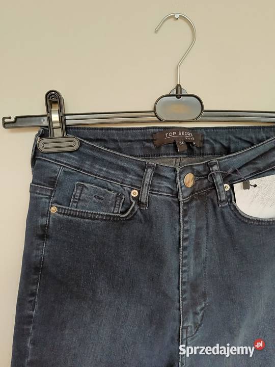 Jeansy Top Secret r 34 klasyczne granatowe niebieski