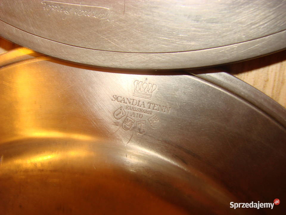 Scandia Ten cynowy talerz Gunnar Ander design Pruszcz Gdański