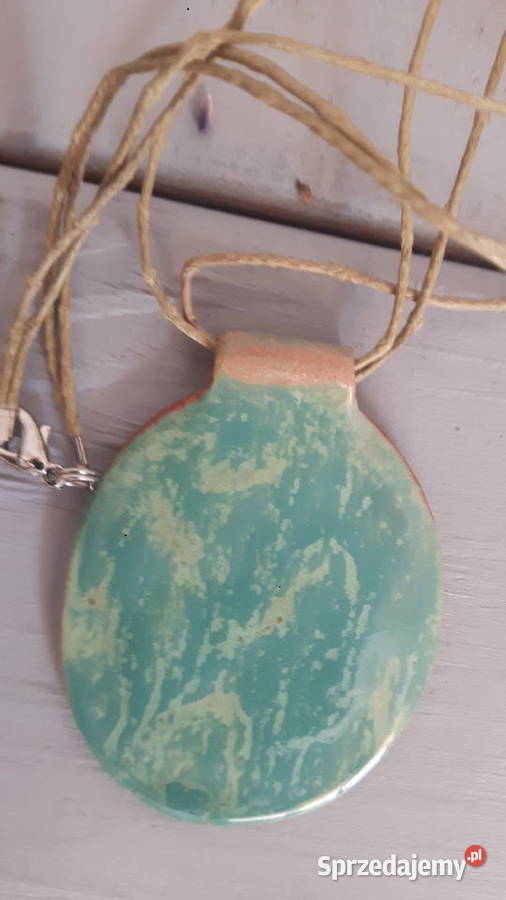 Naszyjnik ceramiczny ręcznie wykonany mazowieckie Otwock