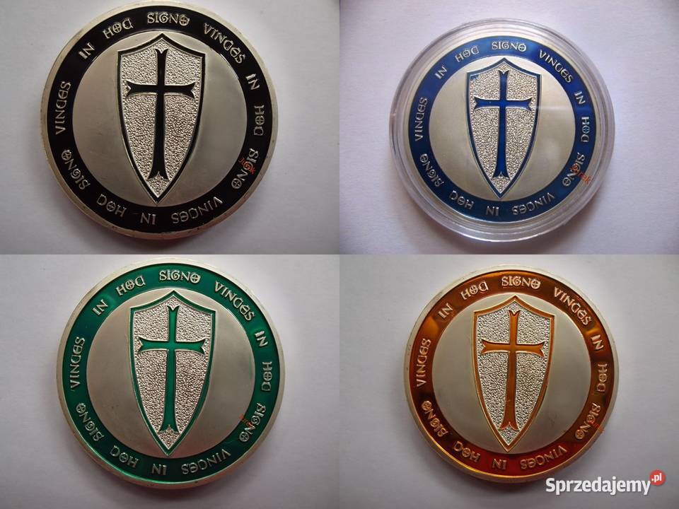 Moneta Krzyż Templariuszy Medal Numizmat Srebro Sosnowiec