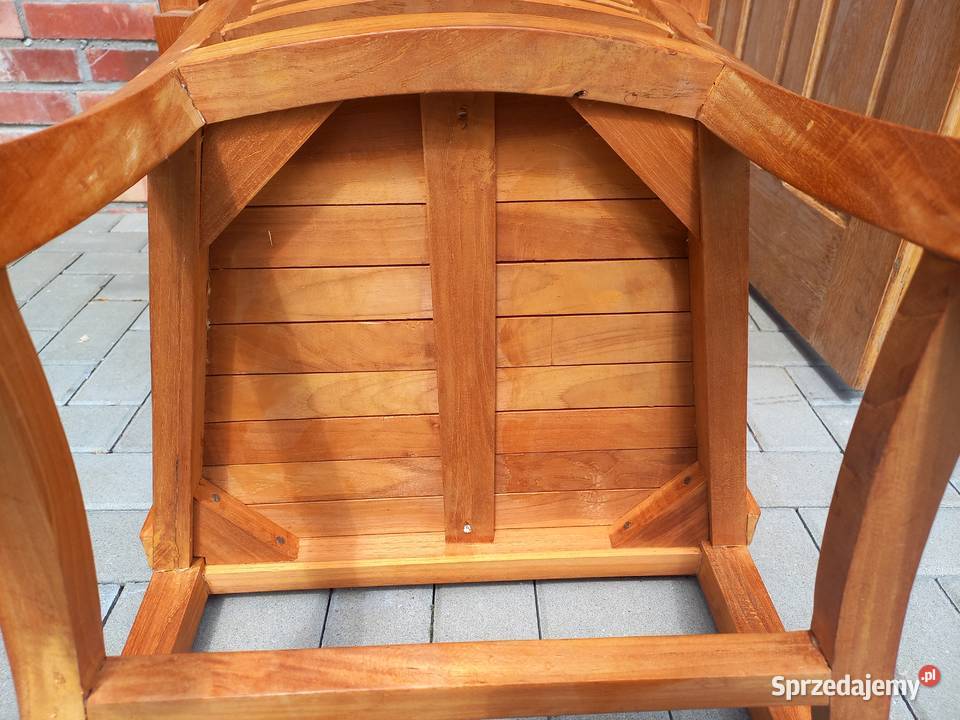 Krzesła tekowe drewniane 2 Fotele kolonialne Gawroniec