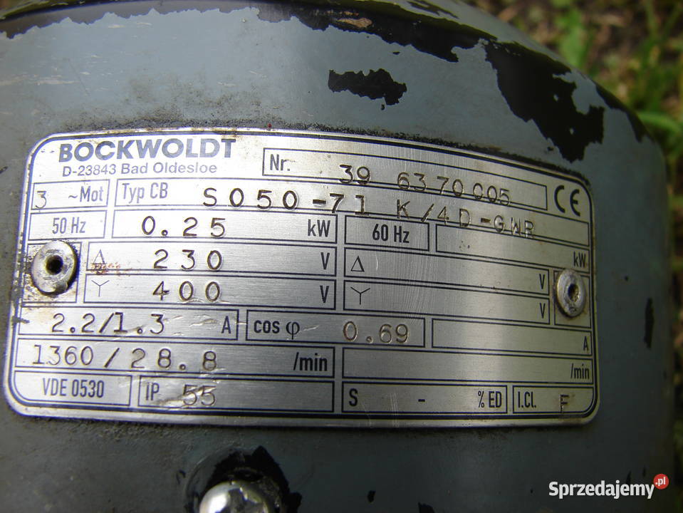 Motoreduktor przekładnia 288 obrmin 400V 3 fazy pomorskie Starogard Gdański sprzedam