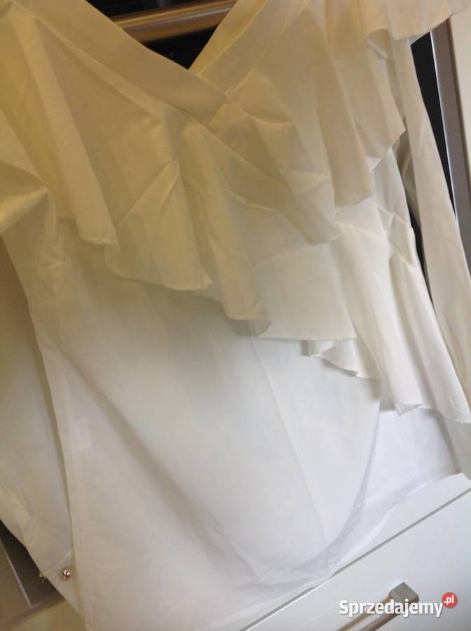 Bluzka Biała Damska Hiszpanka XS falbany j nowa Nowa Sól