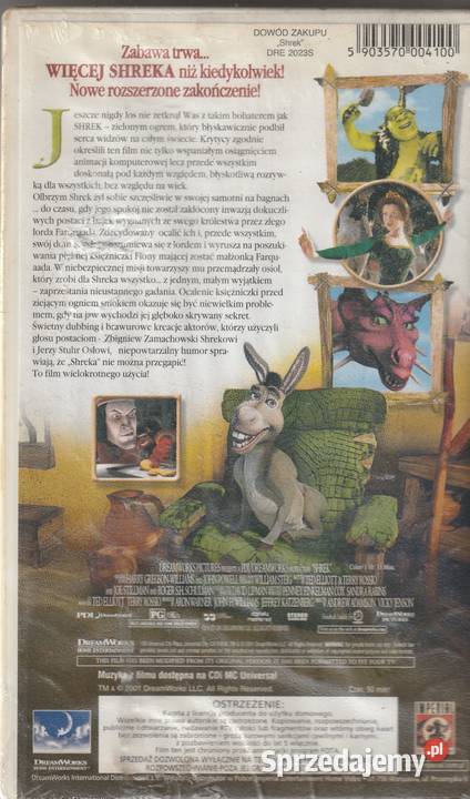 Shrek Zamachowski Stuhr VHS Pruszków