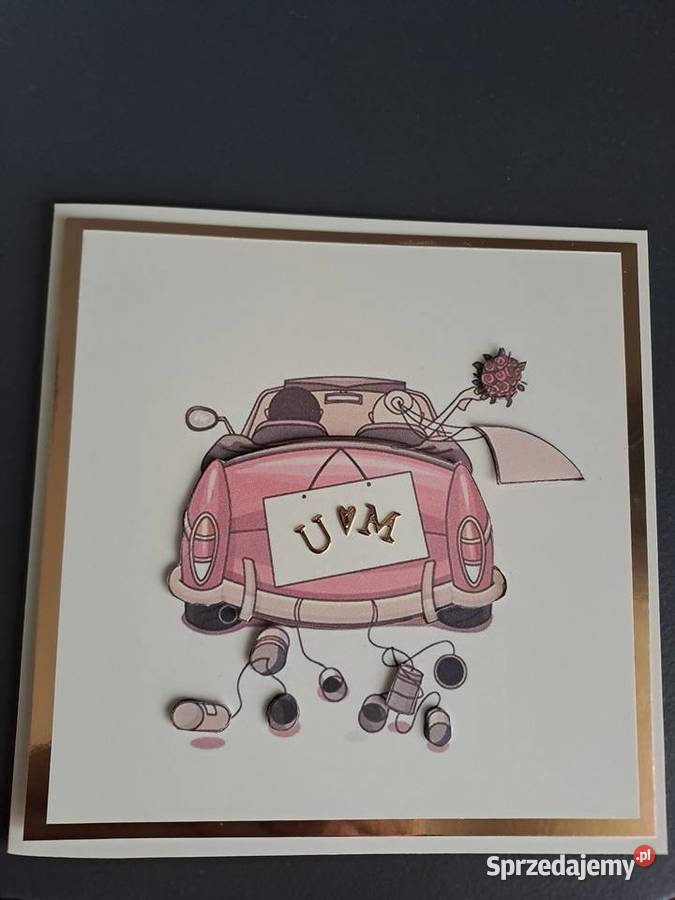 Kartka z okazji ślubu w kopercie Strzebiń