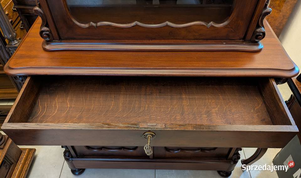 Piękny zabytkowy kredens mahoniowysklep Dąbrowa