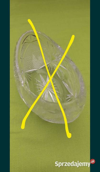 Kryształ ozdobny okrągły misa z lat 80tych mazowieckie Małkinia Górna