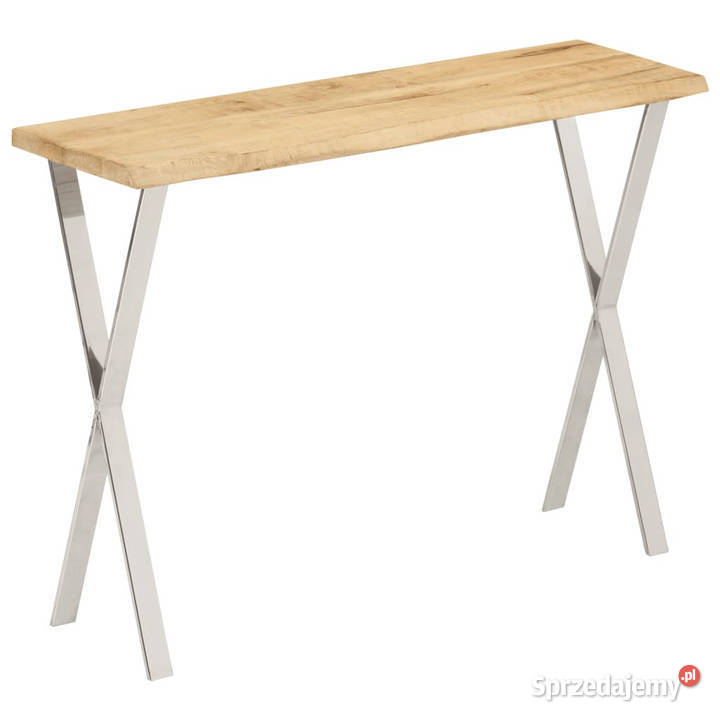 Stolik konsolowy z naturalną krawędzią 105x33x76 mazowieckie Warszawa
