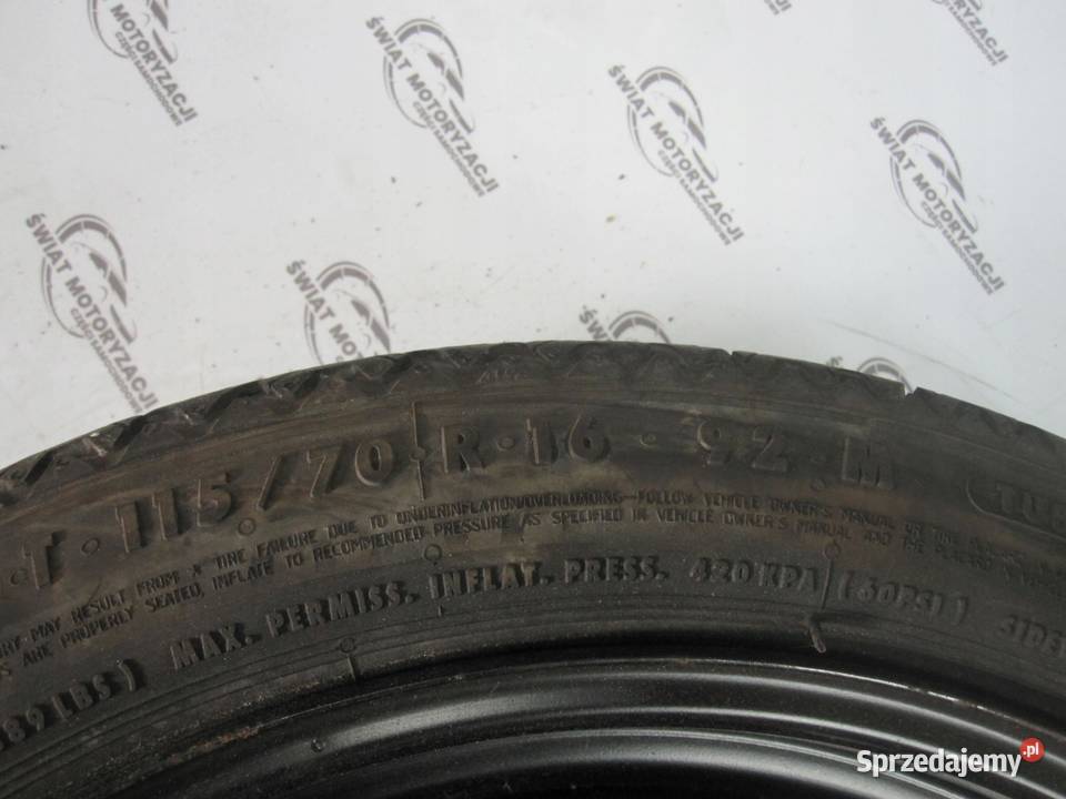 OPEL ASTRA J K koło dojazdowe 1157016 92M 5x105