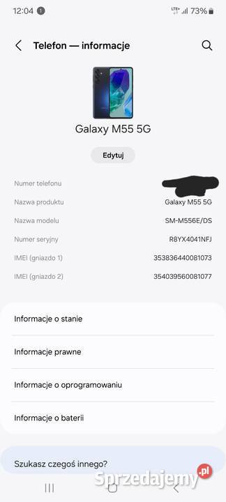 Samsung M55 5G 8GB128GB komplet Gwarancja Warszawa