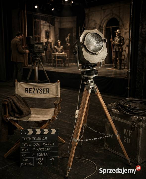 Lampa teatralna PRL Vintage loft Poznań