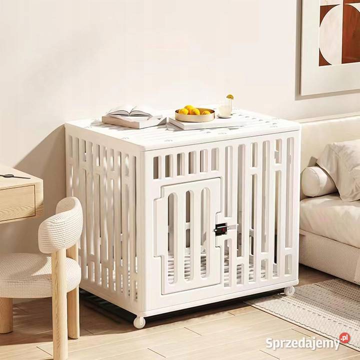 Klatka Kojec Psa Transporter Biały Myszyniec