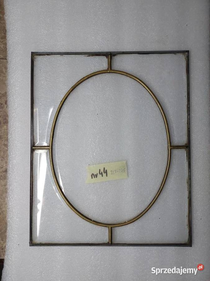 44 Witraż frontu starego zegara szafki szkło Antyki pomorskie Tczew