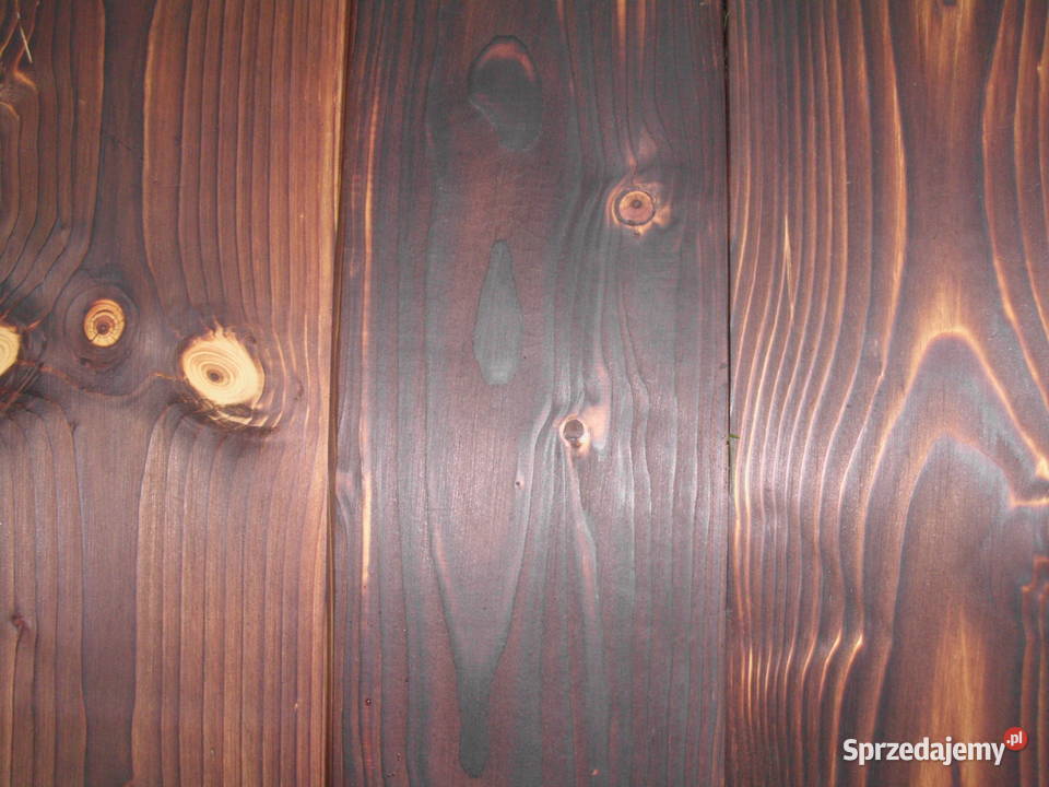 Półka opalana Shou Sugi Ban szczotkowana 2cm mazowieckie Warszawa