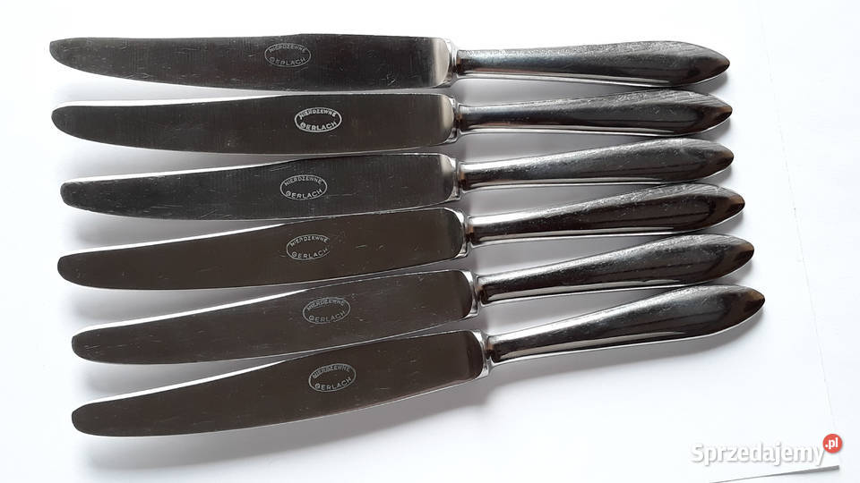 Noże obiadowe 1 KROPLA WODY Gerlach sztućce PRL