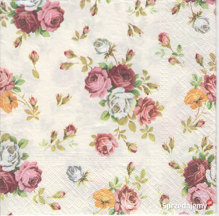 dekupaż serwetki kwiaty róże różyczki Skarżysko-Kamienna