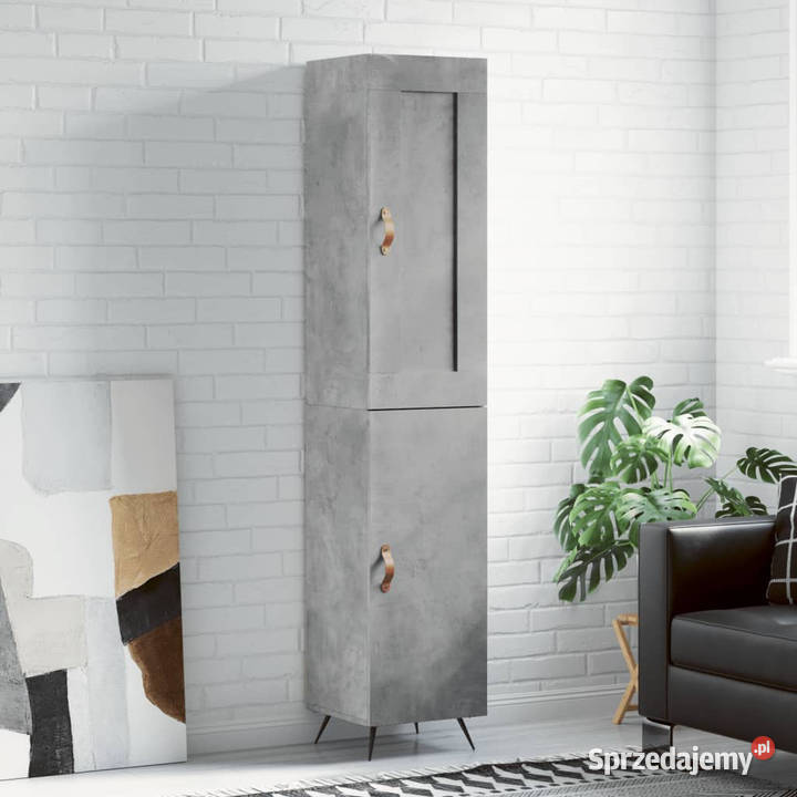 Wysoka szafka szarość betonu 345x34x180 mazowieckie Warszawa