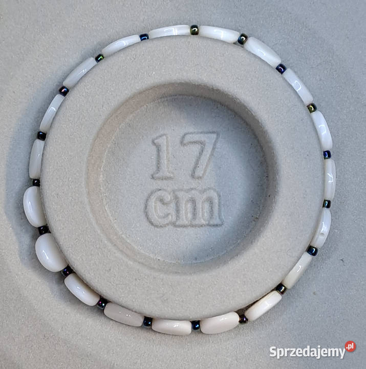 Komplet bransoletka i kolczyki z masy perłowej sprzedam