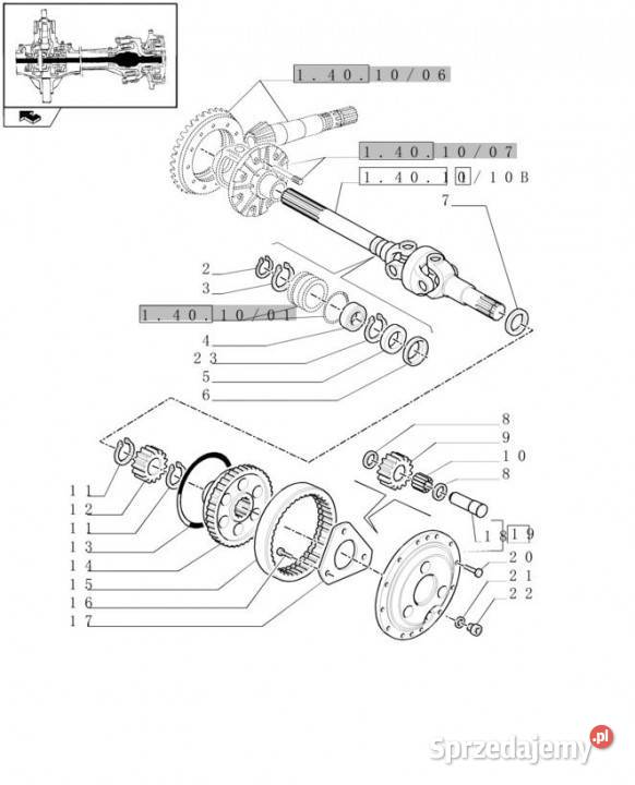 Holland T6090 T6070 Wałek 1214t 84194852 Jastrzębniki