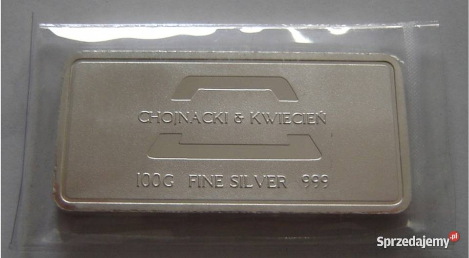 Sztabki srebra 10 x 100 g AG 999 Warszawa