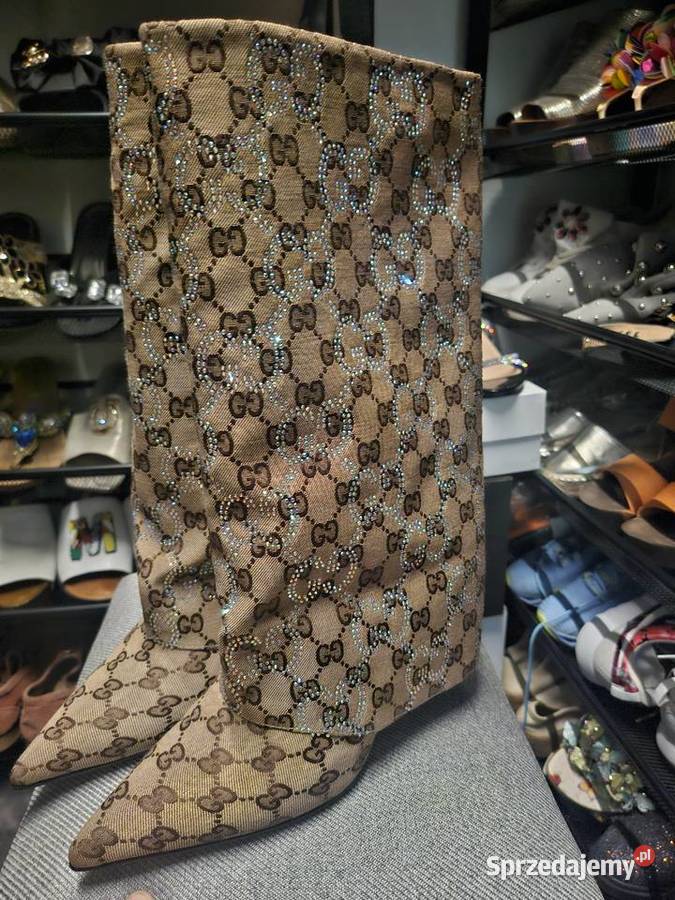Buty cudowne cyrkonie na Gucci Mucharz