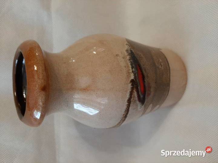 Kolekcjonerski wazon niemiecki lava sygnowany Inowrocław