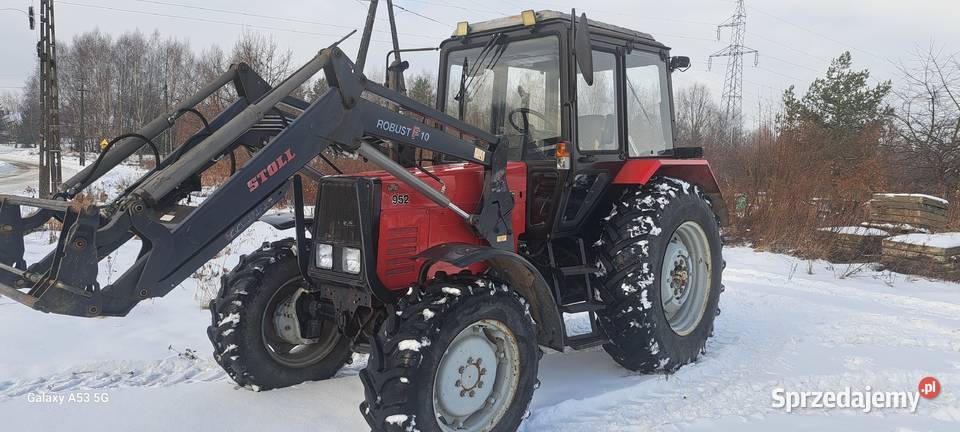 Belarus 952 MTZ z Ładowaczem Stoll z Niemiec Ciągniki Pasłęk