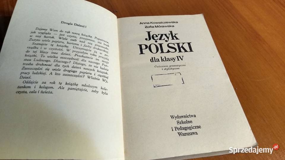 Jezyk polski klasy IV ćwiczenia gramatyczne styl sprzedam