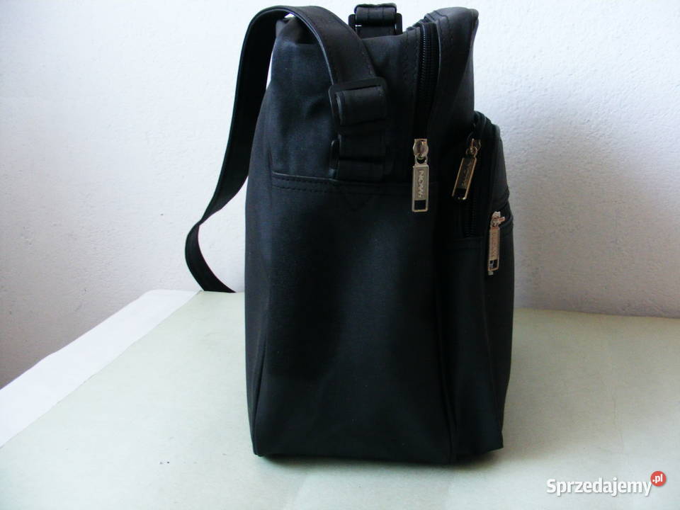 Czarna torba na ramię do szkoły pracy NOWI Uniseks Oborniki Śląskie