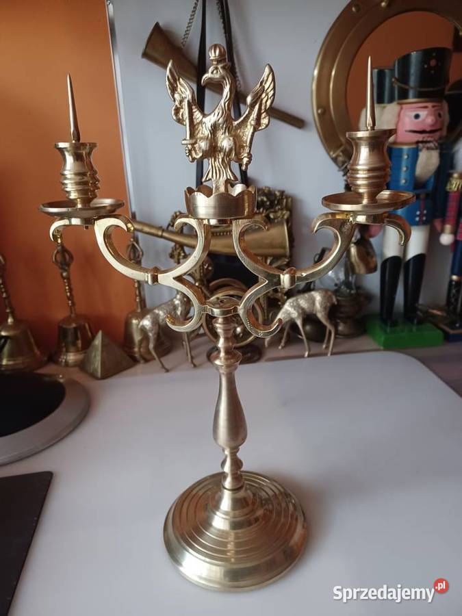Świecznik Księstwo Warszawskie Mosiądz sprzedam