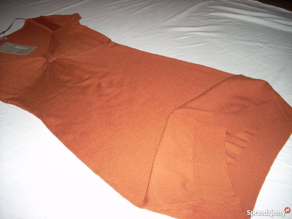 Nowa Karmelowa sukienka Dzianinowa Orsay 34 XS brązowy/beżowy Spódnice i sukienki Nowy Sącz